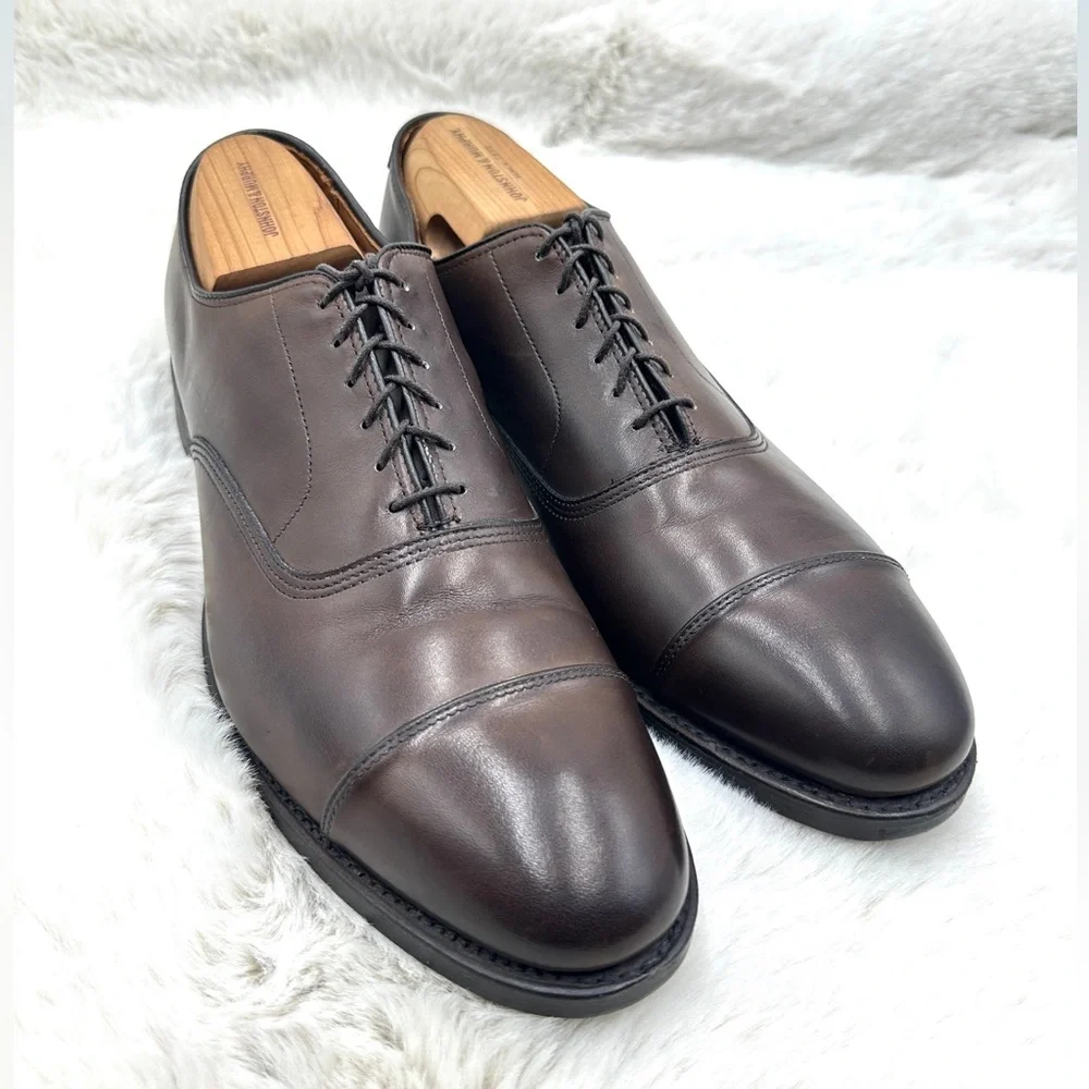 NWOT Allen Edmonds Park Avenue‎ Cap-toe dress shoe Brown oxfords 10.5 B